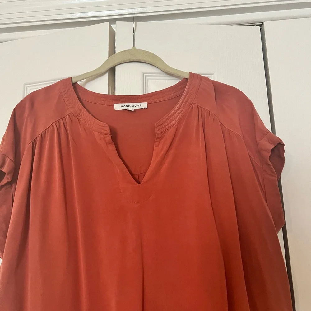 Rose & Olive Rust Blouse - Picture 2 of 9